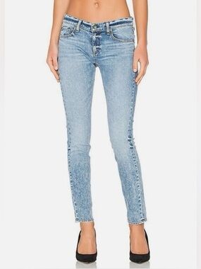 Rag & Bone 10 Inch Dre High Rise Slim Boyfriend Jeans Acid Blue Denim 24